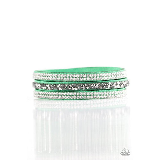 Mega Glam - Green Urban Bracelet - Paparazzi - Dare2bdazzlin N Jewelry