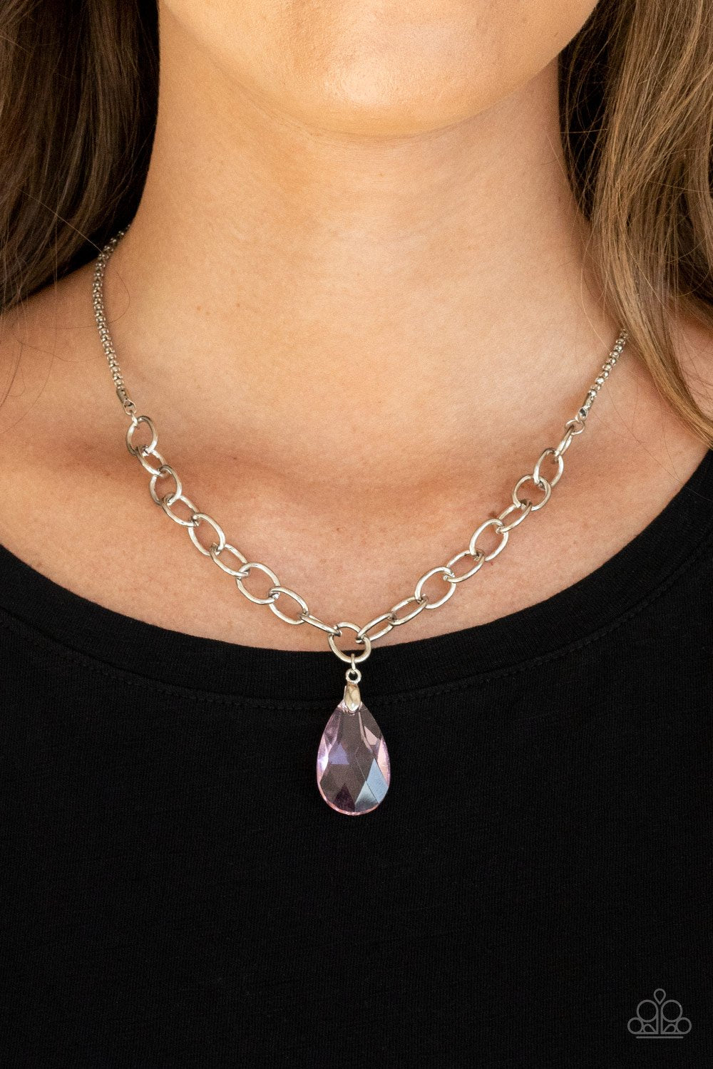 Mega Modern - Pink Necklace - Paparazzi - Dare2bdazzlin N Jewelry