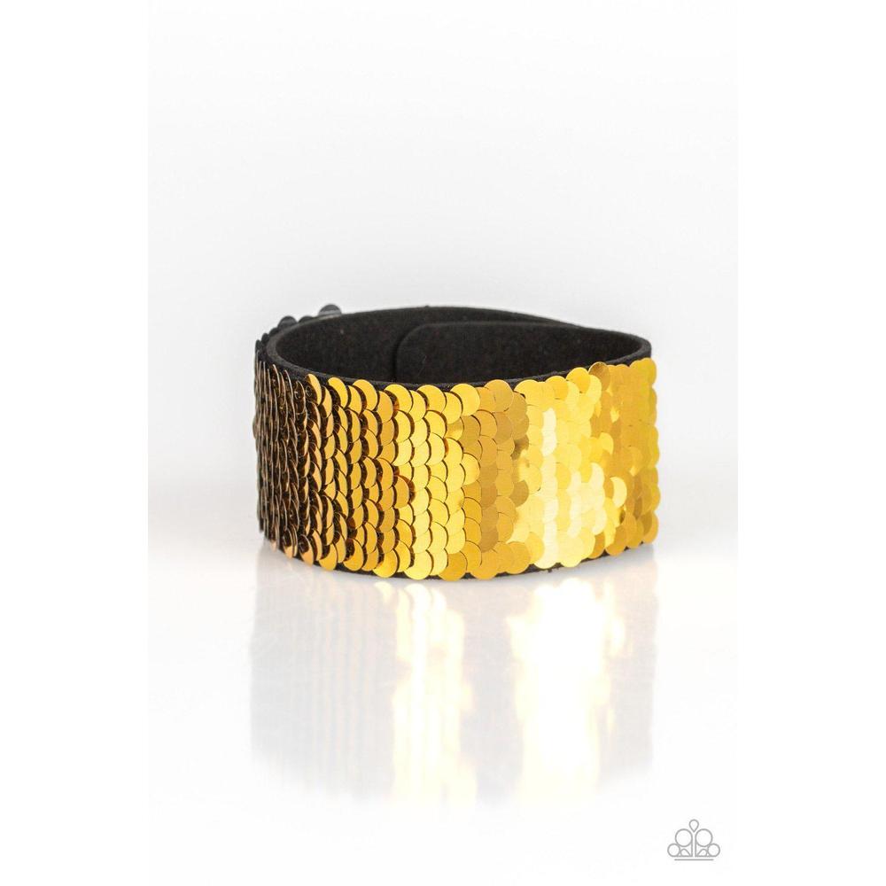 Mer-mazingly Mermaid Gold Urban Bracelet - Paparazzi - Dare2bdazzlin N Jewelry