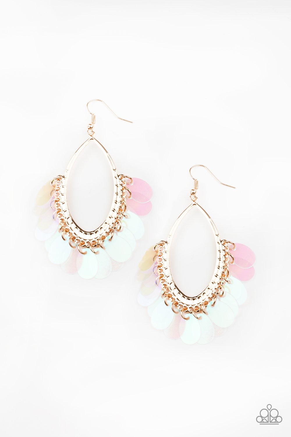 Mermaid Magic - Gold Earring - Paparazzi - Dare2bdazzlin N Jewelry