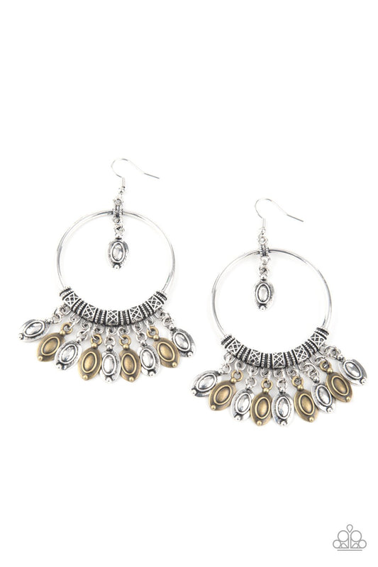 Metallic Harmony - Multi Earring - Paparazzi - Dare2bdazzlin N Jewelry