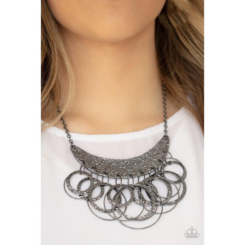 Metro Eclipse - Black Necklace - Paparazzi - Dare2bdazzlin N Jewelry