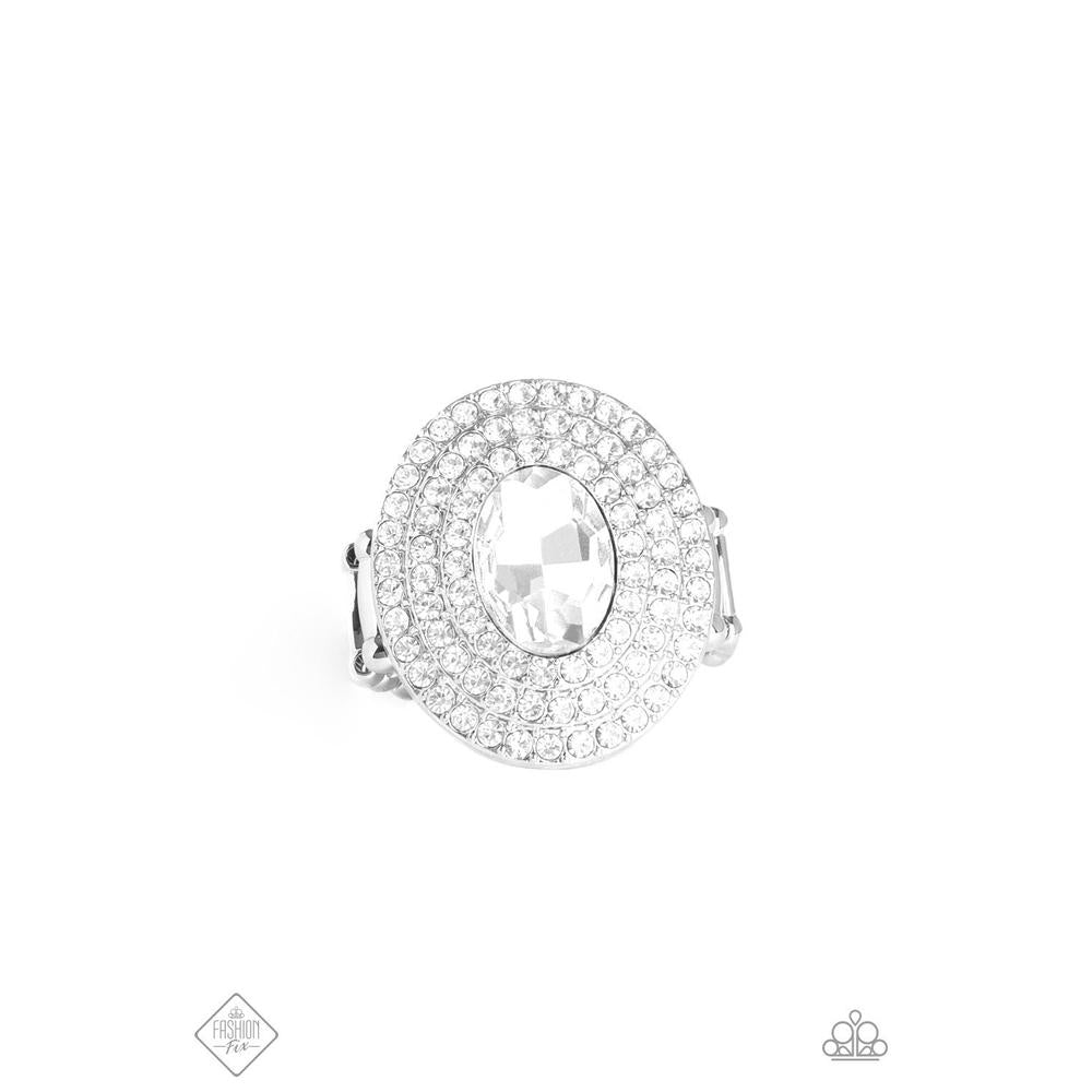 Metro Millionaire White Ring - Paparazzi - Dare2bdazzlin N Jewelry