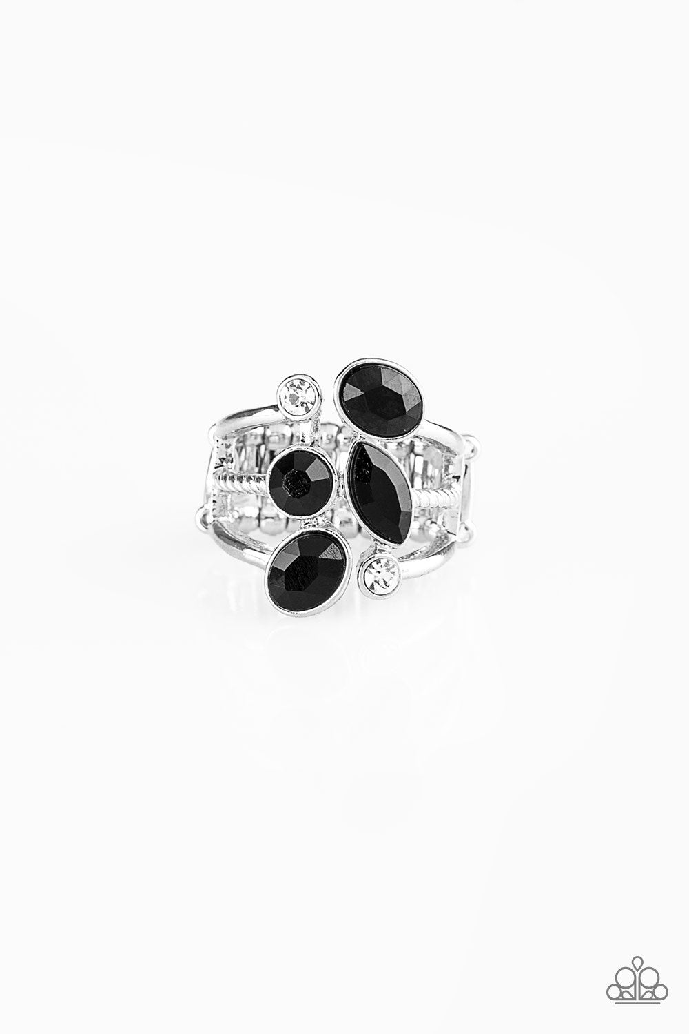 Metro Mingle - Black Ring - Paparazzi - Dare2bdazzlin N Jewelry
