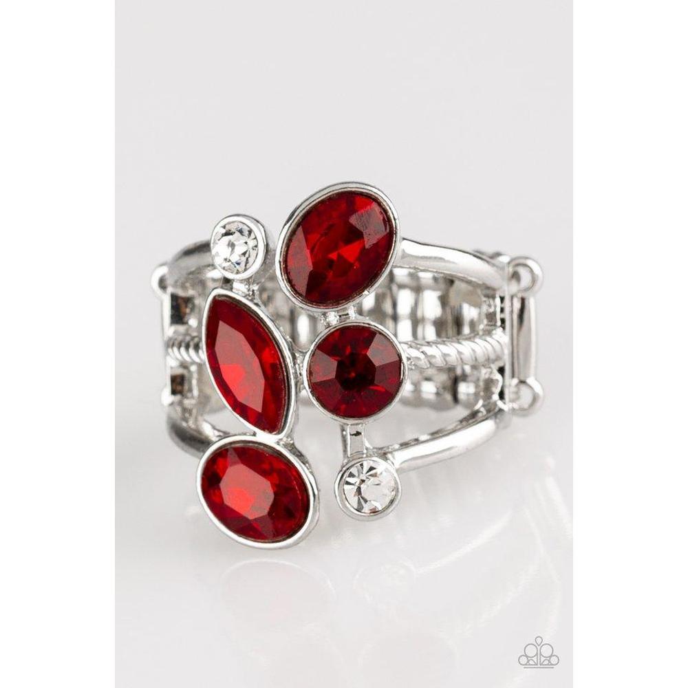 Metro Mingle - Red Ring - Paparazzi - Dare2bdazzlin N Jewelry