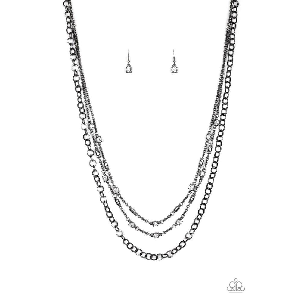 Metro Mixer Black Necklace - Paparazzi - Dare2bdazzlin N Jewelry