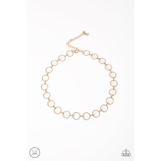 Metro Spunk Gold Choker - Paparazzi - Dare2bdazzlin N Jewelry