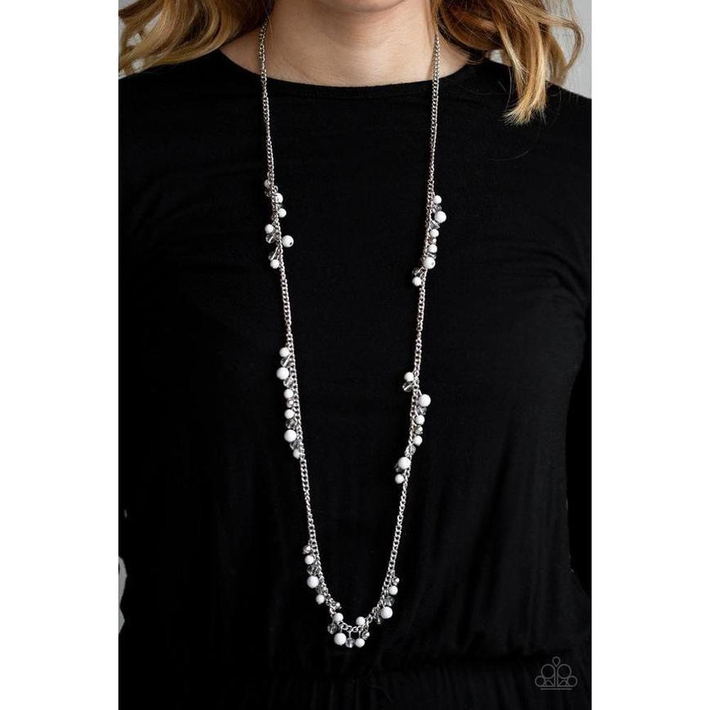 Miami Mojito White Necklace - Paparazzi - Dare2bdazzlin N Jewelry