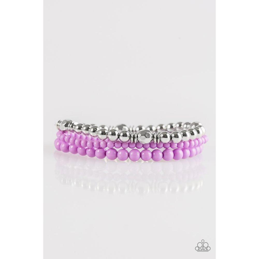 Midsummer Marvel - Purple Bracelet - Paparazzi - Dare2bdazzlin N Jewelry
