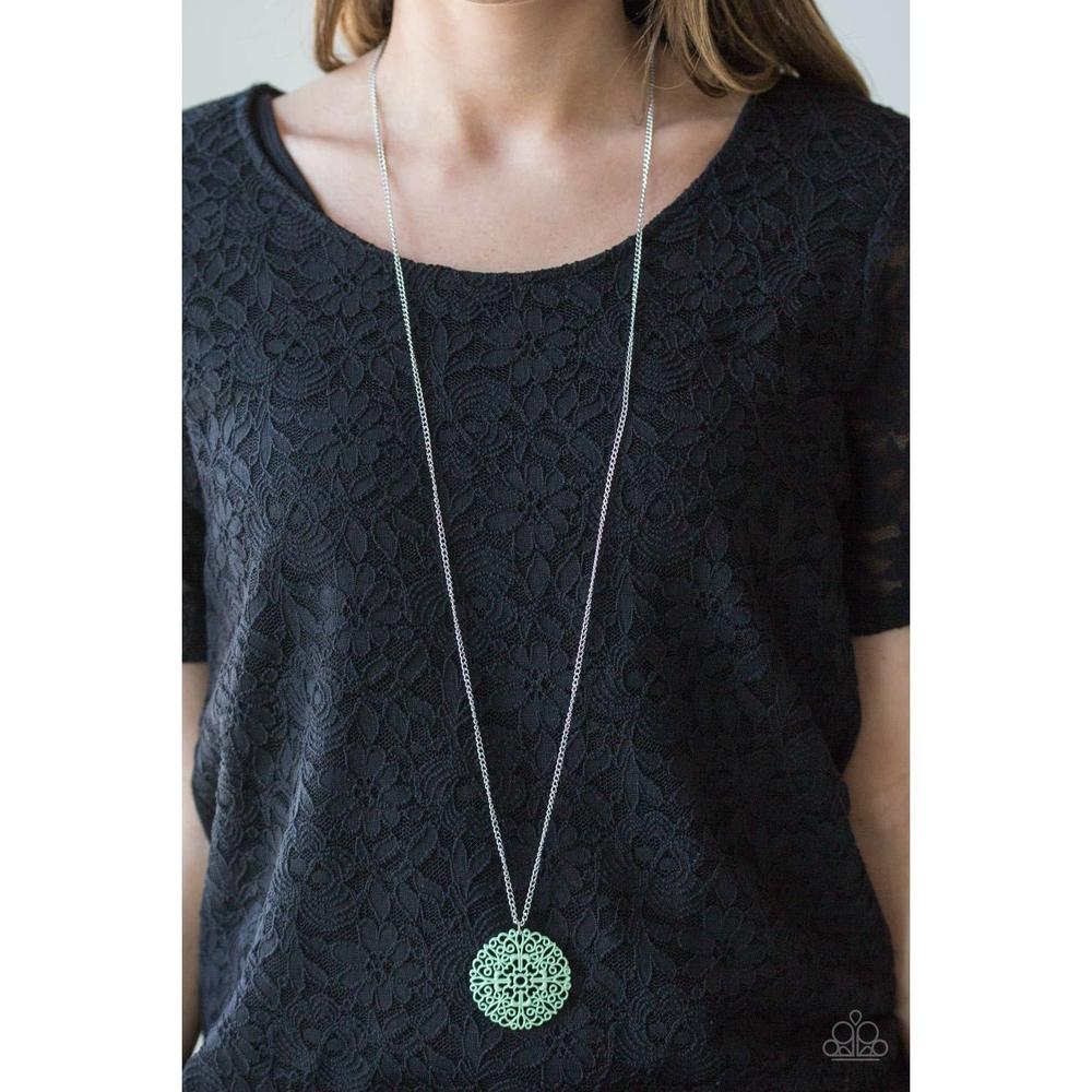 Midsummer Musical Green Necklace - Paparazzi - Dare2bdazzlin N Jewelry