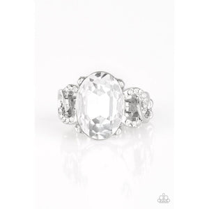 Million Dollar Diva White Ring - Paparazzi - Dare2bdazzlin N Jewelry