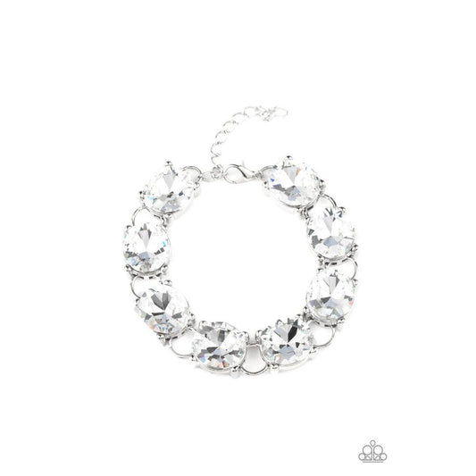 Mind Your Manners - White Bracelet  - Paparazzi - Dare2bdazzlin N Jewelry