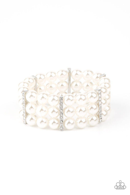 Modern Day Majesty - White Bracelet - Paparazzi - Dare2bdazzlin N Jewelry