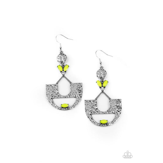 Modern Day Mecca - Yellow Earring - Paparazzi - Dare2bdazzlin N Jewelry