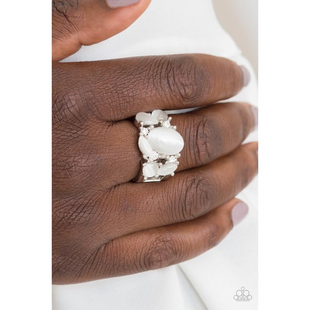 Modern Moonwalk - White Ring - Paparazzi - Dare2bdazzlin N Jewelry