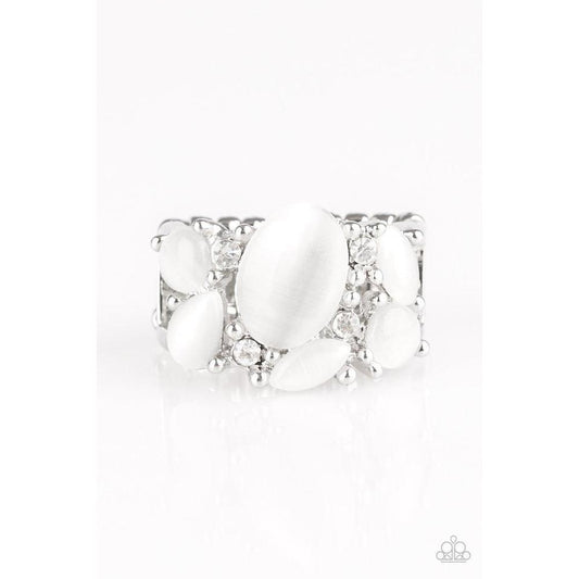 Modern Moonwalk - White Ring - Paparazzi - Dare2bdazzlin N Jewelry