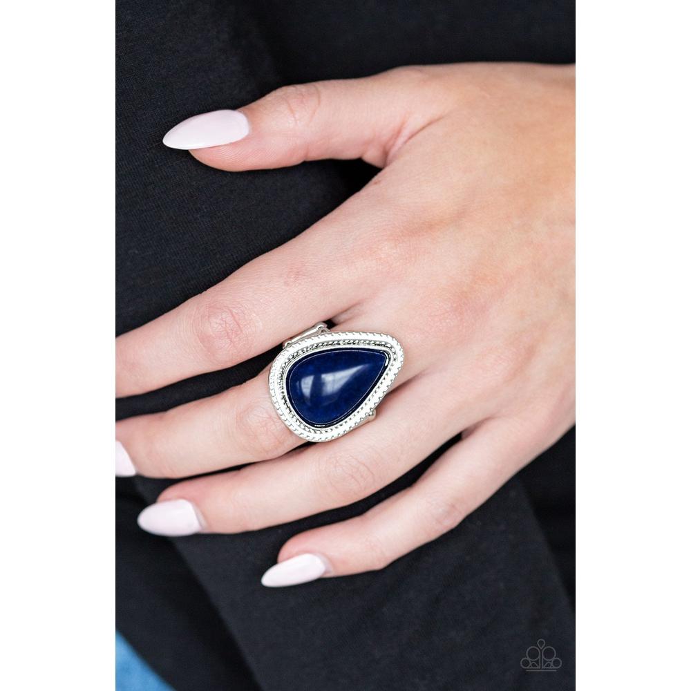 Mojave Mist - Blue Ring - Paparazzi - Dare2bdazzlin N Jewelry