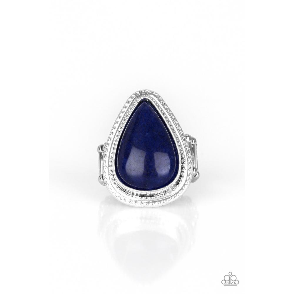 Mojave Mist - Blue Ring - Paparazzi - Dare2bdazzlin N Jewelry