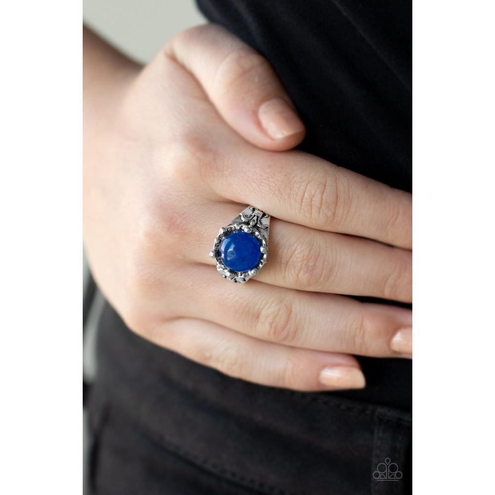 Mojave Treasure Blue Ring - Paparazzi - Dare2bdazzlin N Jewelry