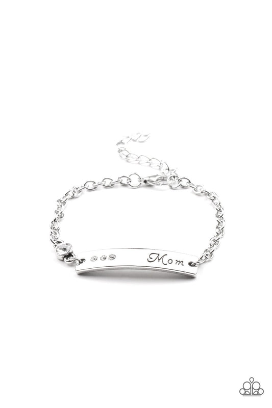 Moms Always Know White Bracelet - Paparazzi - Dare2bdazzlin N Jewelry