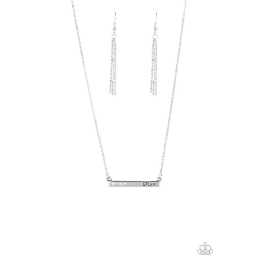Moms Do It Better - White Necklace - Paparazzi - Dare2bdazzlin N Jewelry