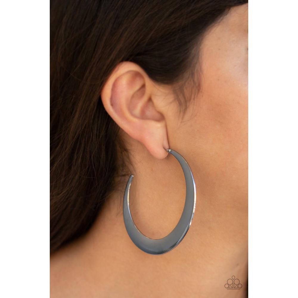 Moon Beam - Black Earrings - Paparazzi - Dare2bdazzlin N Jewelry