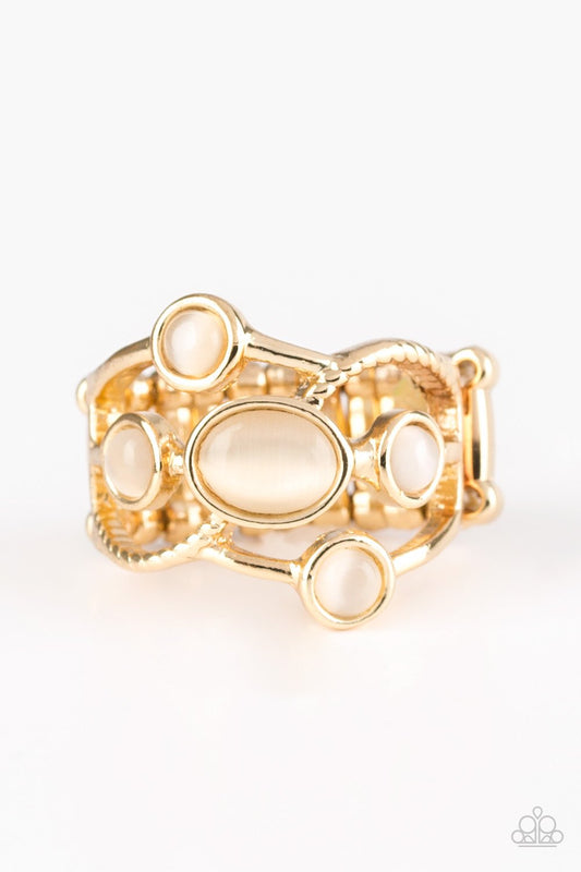 Moon Mood - Gold Ring - Paparazzi - Dare2bdazzlin N Jewelry