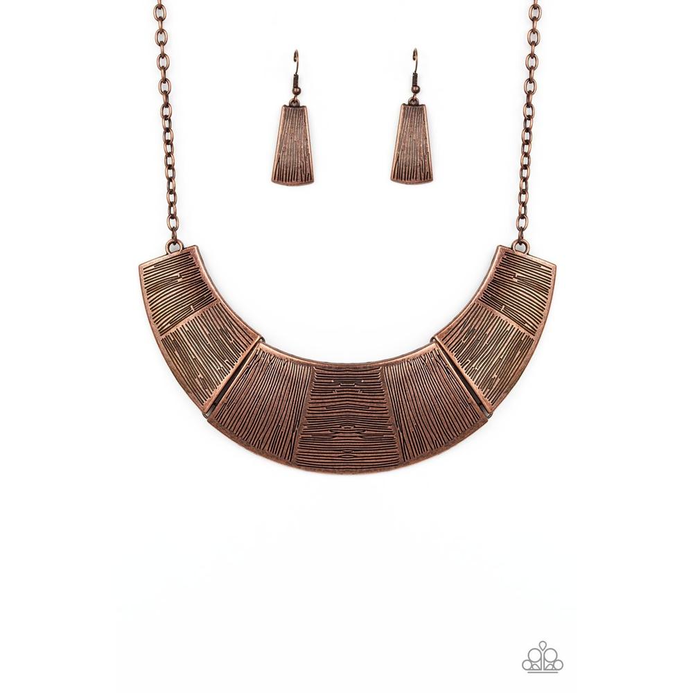 More Roar - Copper Necklace - Paparazzi - Dare2bdazzlin N Jewelry