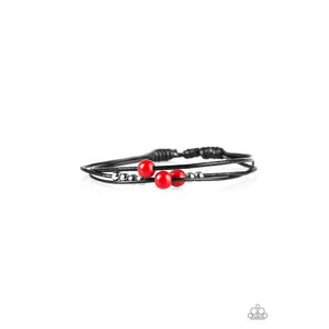 Mountain Treasure - Red Bracelet - Paparazzi - Dare2bdazzlin N Jewelry