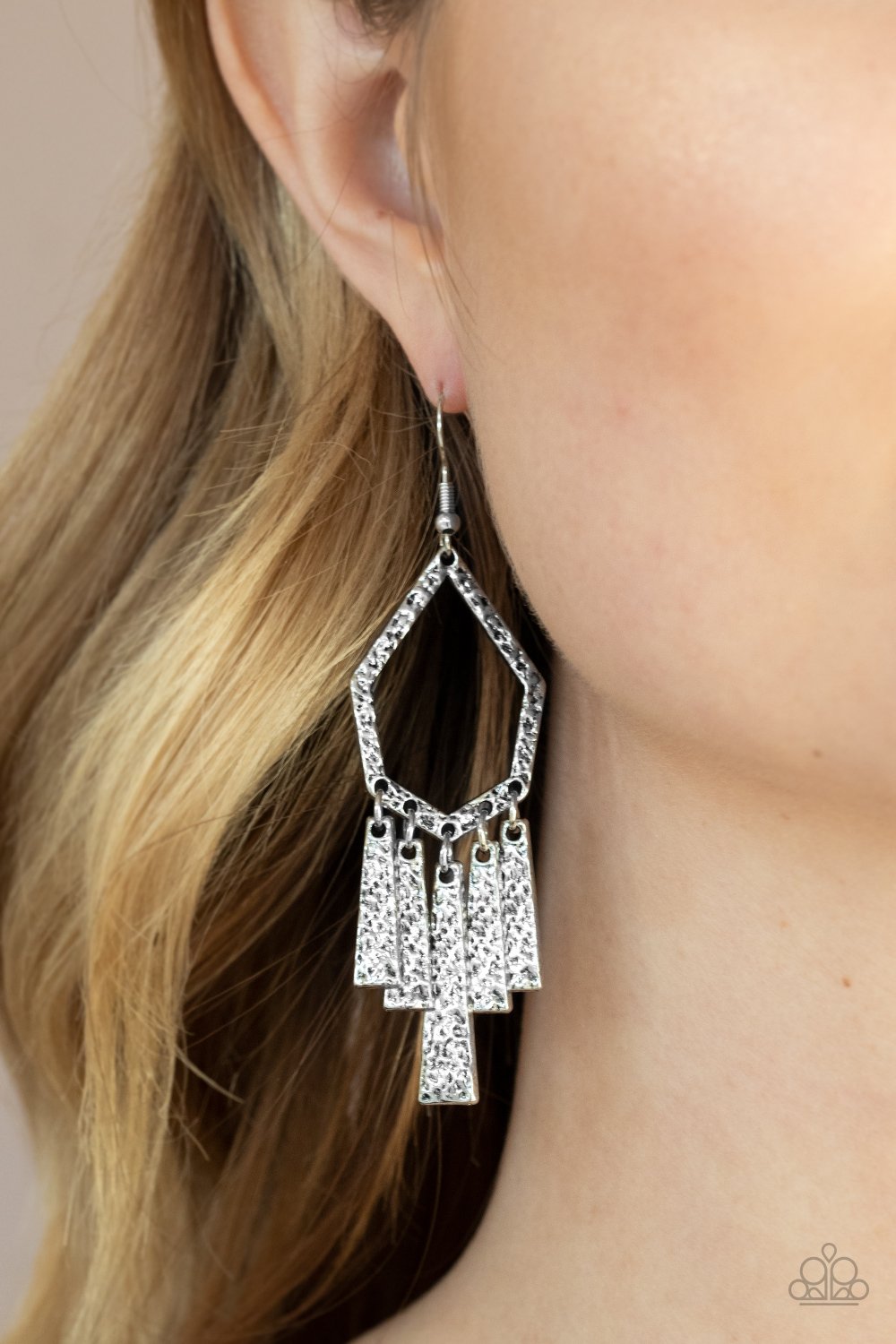 Museum Find - Silver Earring - Paparazzi - Dare2bdazzlin N Jewelry