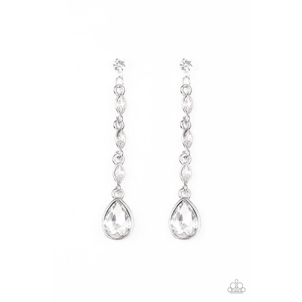 Must Love Diamonds - White Earrings - Paparazzi - Dare2bdazzlin N Jewelry