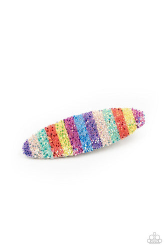 My Favorite Color is Rainbow - Multi Hair Clip - Paparazzi - Dare2bdazzlin N Jewelry