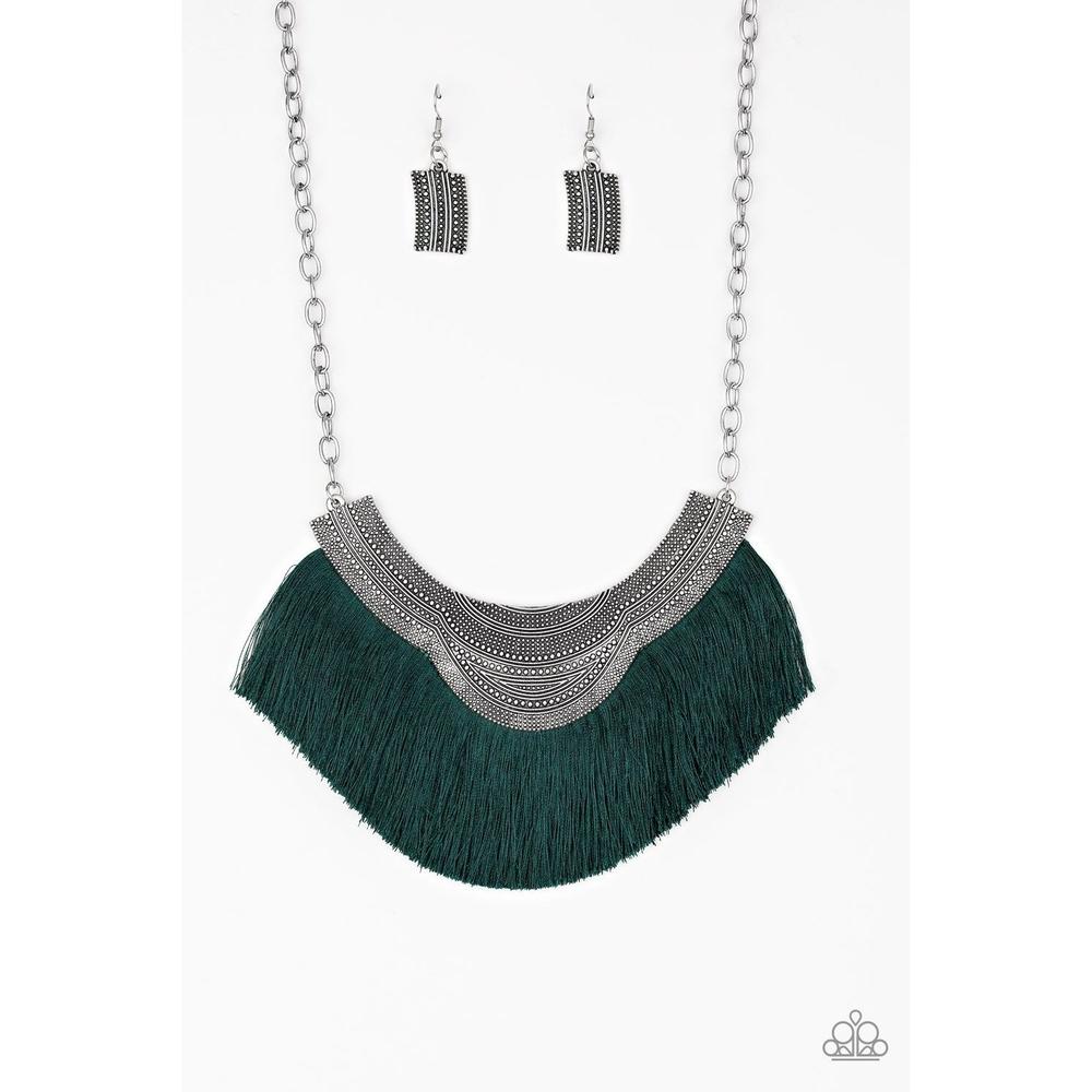 My PHARAOH Lady - Green Necklace - Paparazzi - Dare2bdazzlin N Jewelry