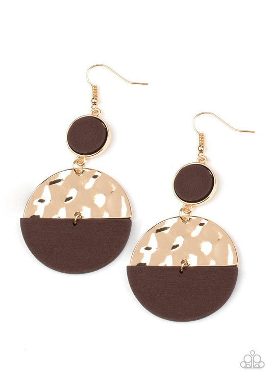 Natural Element - Gold Earring - Paparazzi - Dare2bdazzlin N Jewelry