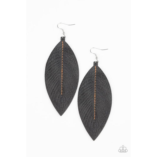Naturally Beautiful - Black Earrings - Paparazzi - Dare2bdazzlin N Jewelry