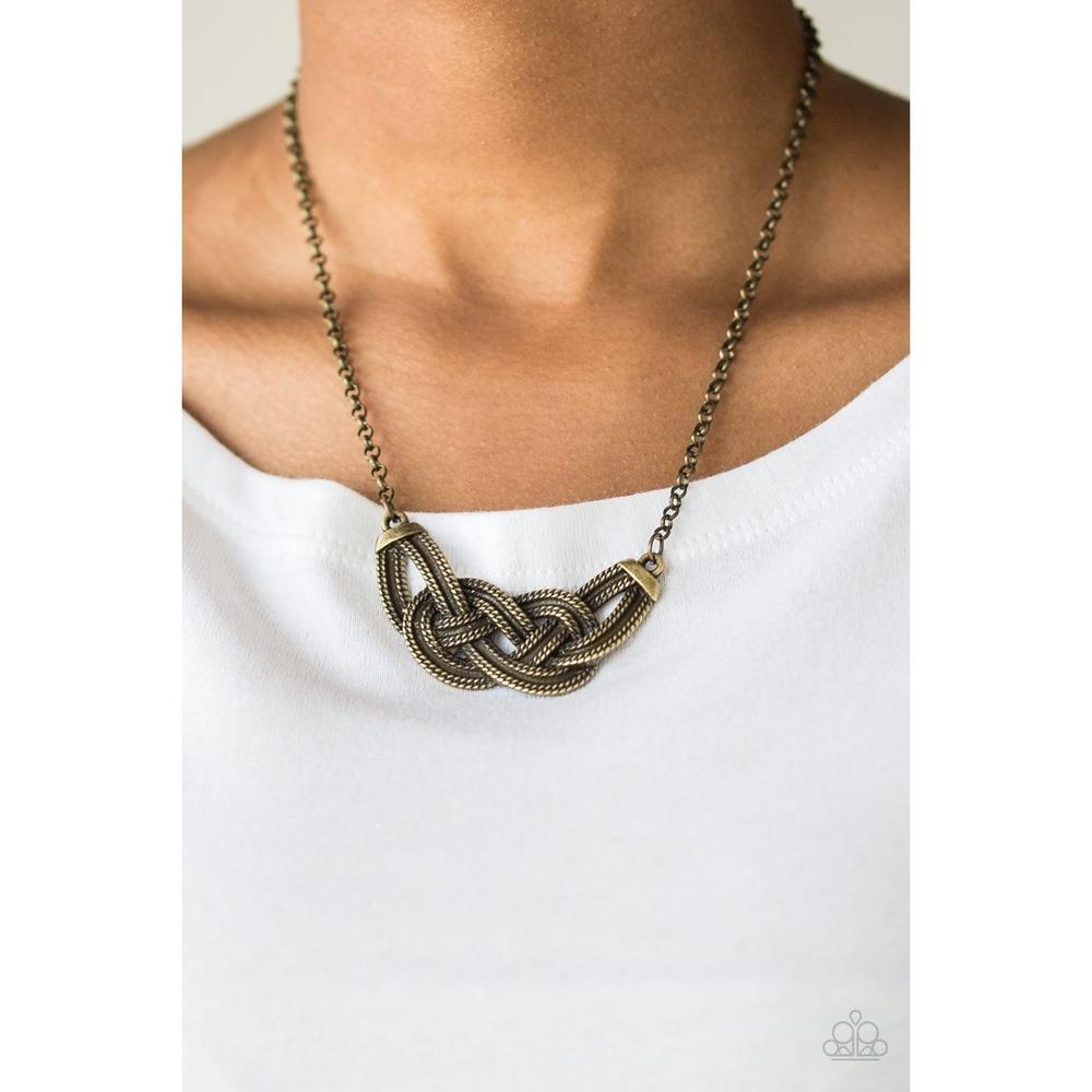 Nautically Naples - Brass Necklace - Paparazzi - Dare2bdazzlin N Jewelry