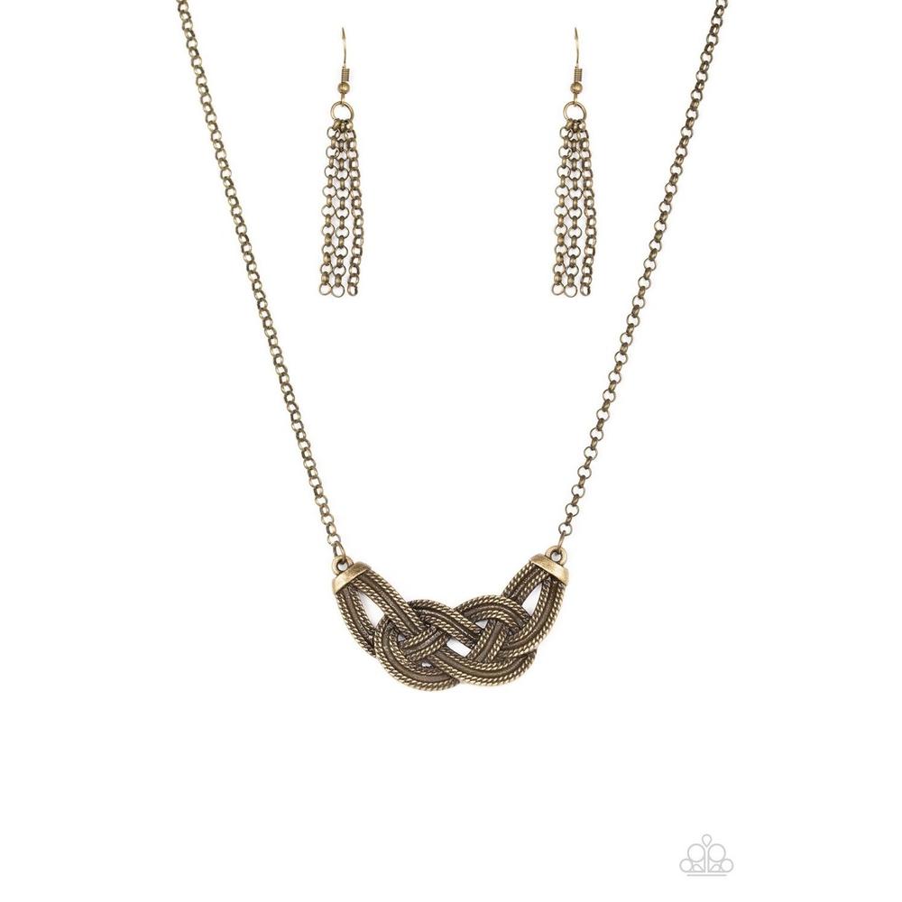 Nautically Naples - Brass Necklace - Paparazzi - Dare2bdazzlin N Jewelry
