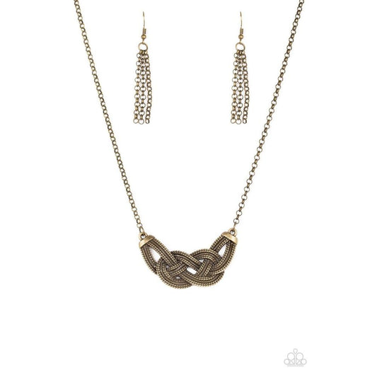Nautically Naples - Brass Necklace - Paparazzi - Dare2bdazzlin N Jewelry