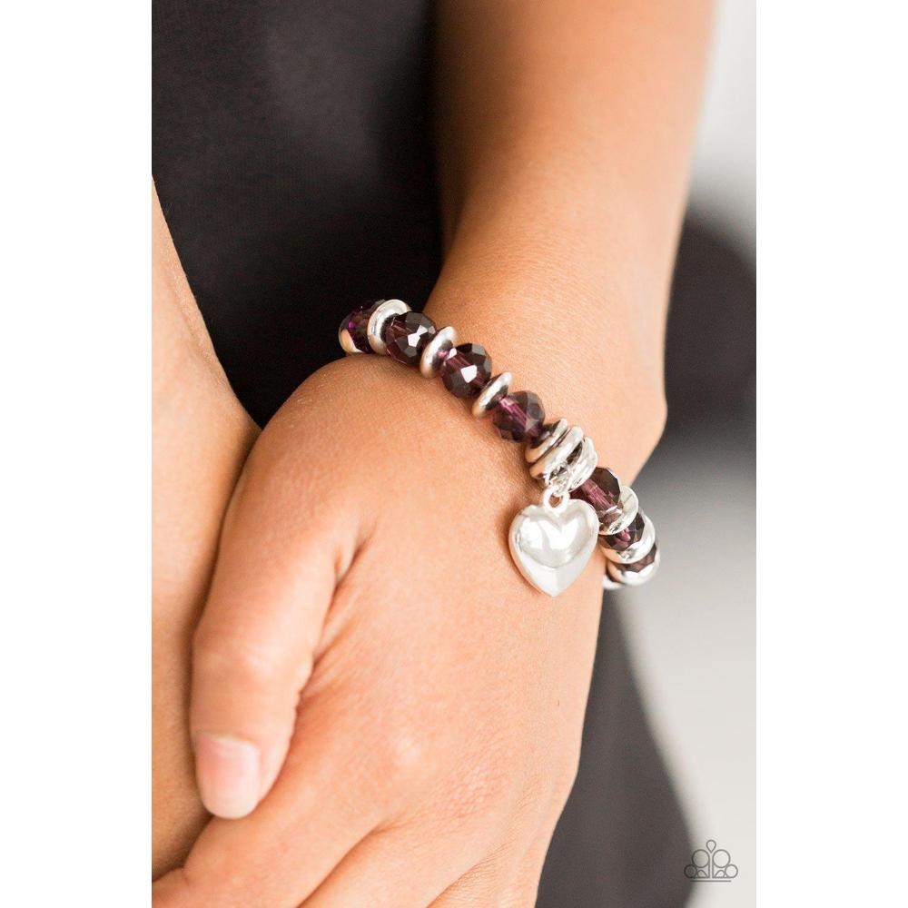 Need I Say AMOUR Purple Bracelet - Paparazzi - Dare2bdazzlin N Jewelry