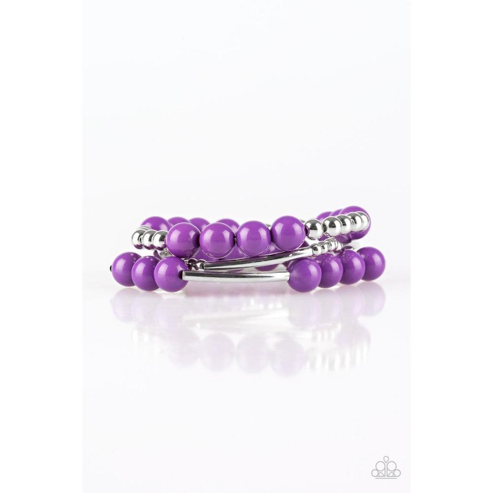 New Adventures - Purple Bracelet - Paparazzi - Dare2bdazzlin N Jewelry