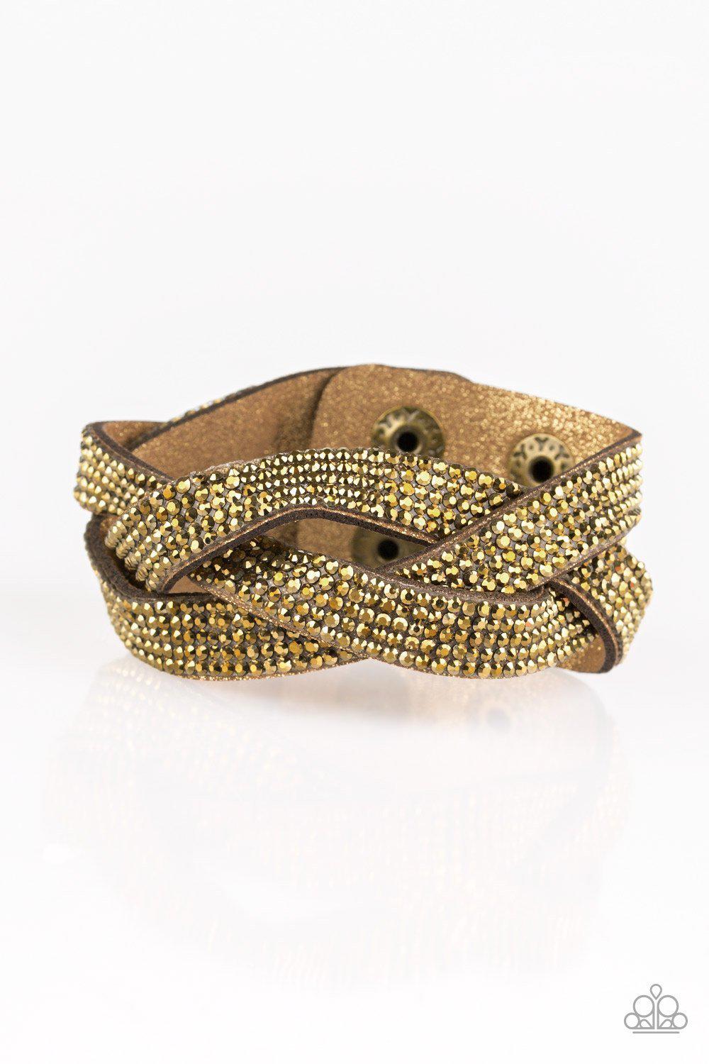 Nice Girls Finish Last - Brass Bracelet - Paparazzi - Dare2bdazzlin N Jewelry