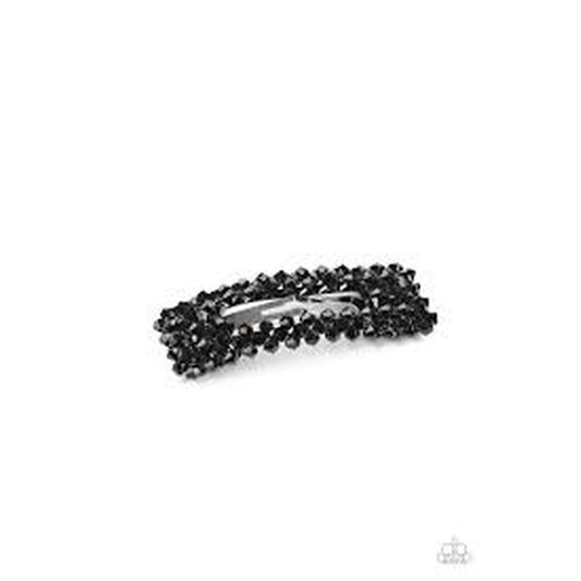 No Filter Black Hair Clip - Paparazzi - Dare2bdazzlin N Jewelry