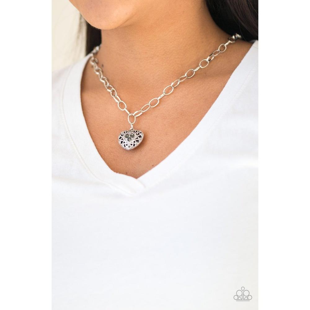 No Love Lost - Silver Necklace - Dare2bdazzlin N Jewelry