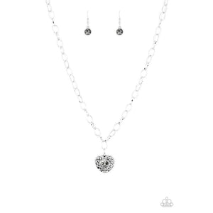No Love Lost - Silver Necklace - Dare2bdazzlin N Jewelry