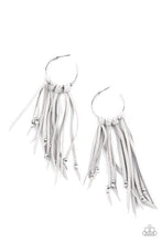 Load image into Gallery viewer, No Place Like HOMESPUN Silver Hoop Earring - Paparazzi - Dare2bdazzlin N Jewelry
