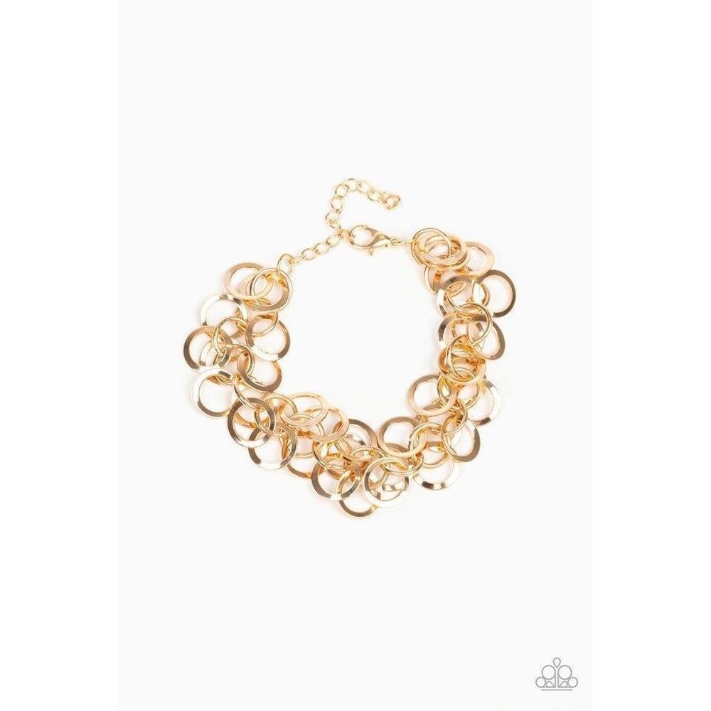 Noise Control Gold Bracelet - Paparazzi - Dare2bdazzlin N Jewelry