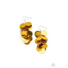 Load image into Gallery viewer, Now You SEQUIN It - Gold Earring - Paparazzi - Dare2bdazzlin N Jewelry
