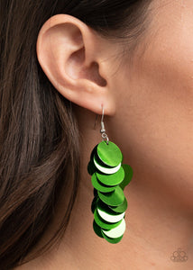 Now You SEQUIN It - Green Earring - Paparazzi - Dare2bdazzlin N Jewelry