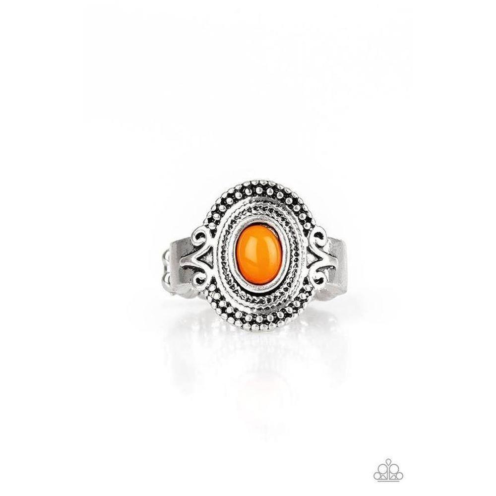 Oasis Moon Orange Ring  - Paparazzi - Paparazzi - Dare2bdazzlin N Jewelry