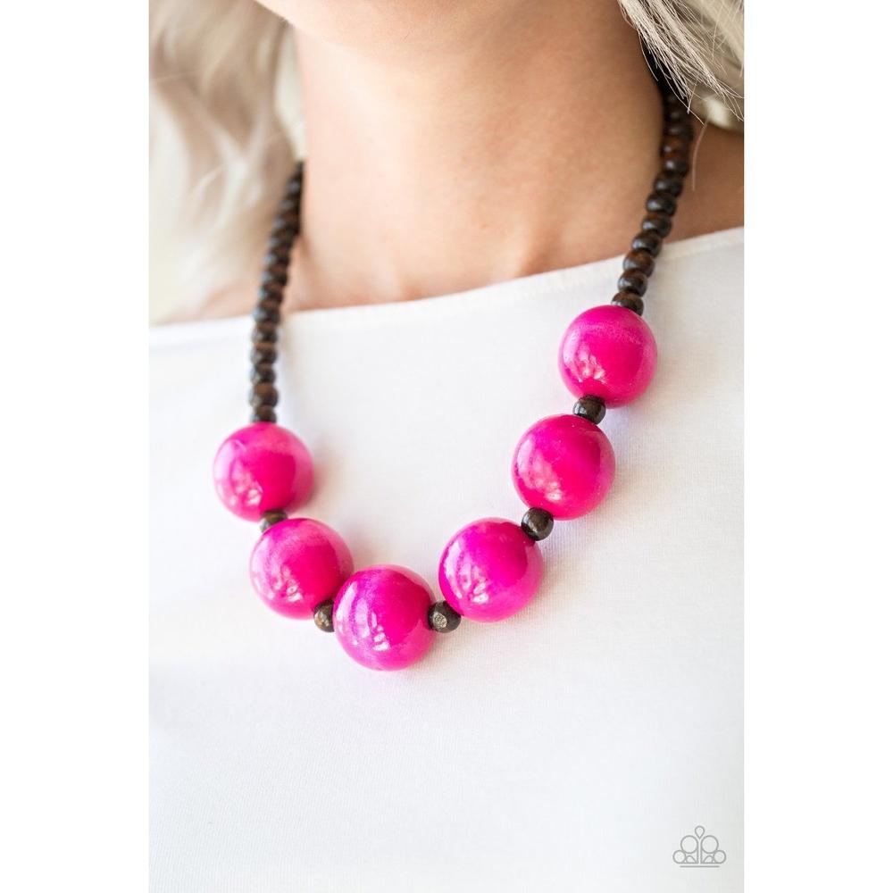 Oh My Miami Pink Necklace - Paparazzi - Dare2bdazzlin N Jewelry